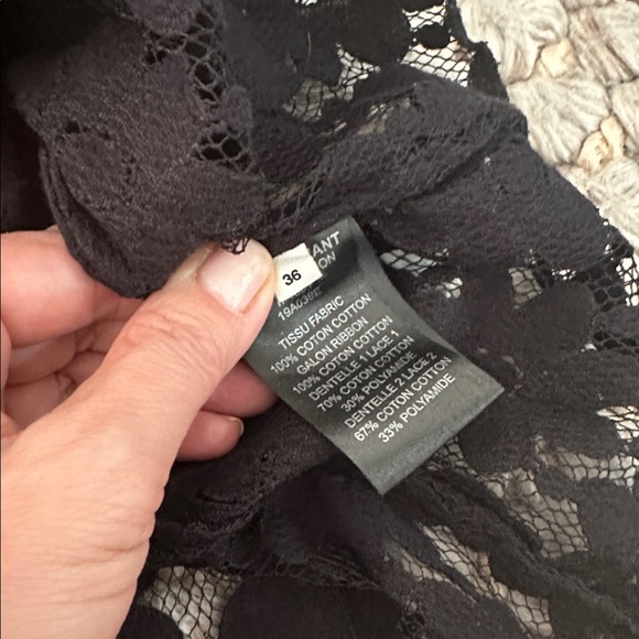 Isabel Marant Étoile Vetea lace top black cotton size 36 - Picture 5 of 5